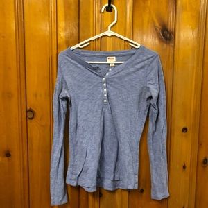 Blue long sleeved shirt